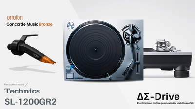 TECHNICS SL-1200GR2ES + PŘENOSKA ORTOFON CONCORDE MUSIC BRONZE