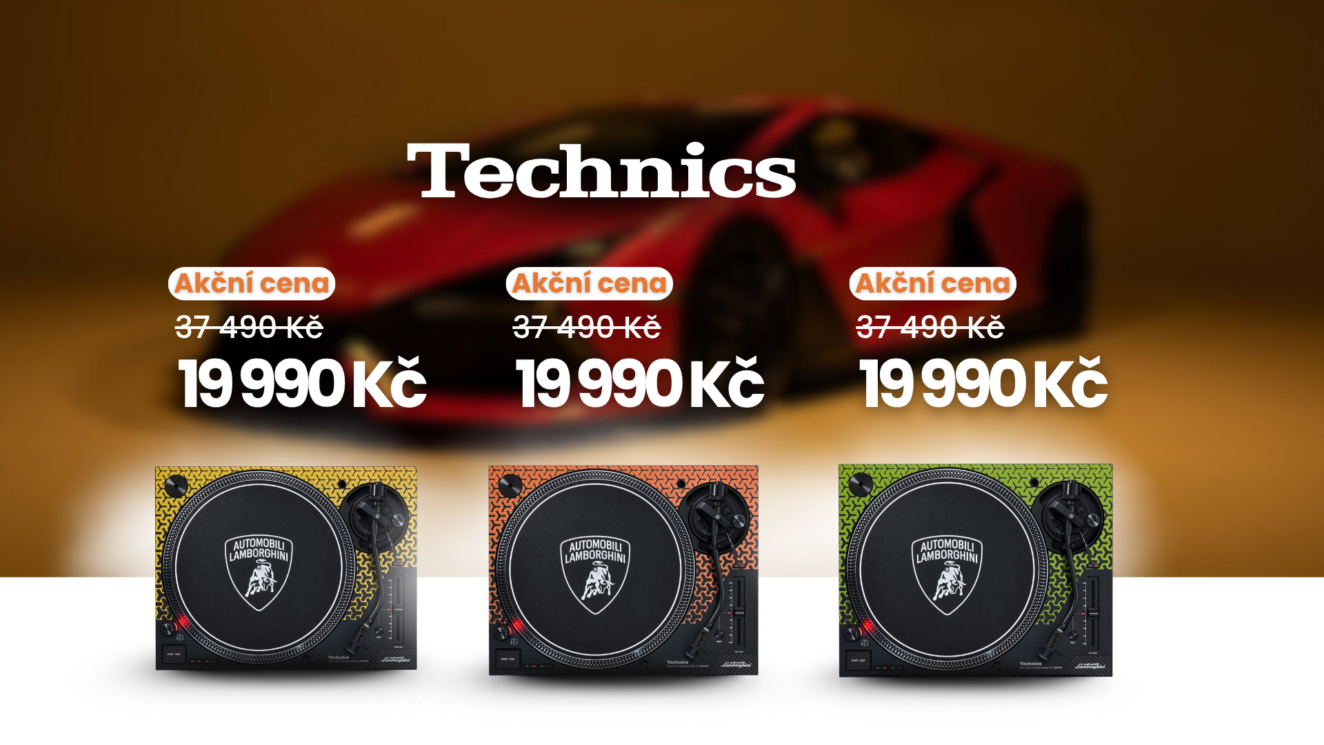 TECHNICS SL-1200M7B x LAMBORGHINI | AKČNÍ CENA: 19 990 Kč