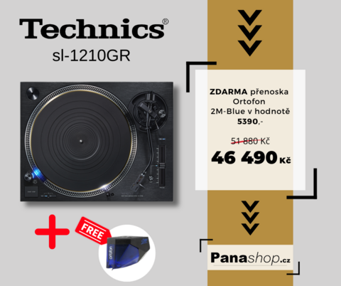 Technics SL-1210GR + ZDARMA přenoska Ortofon 2M-Blue