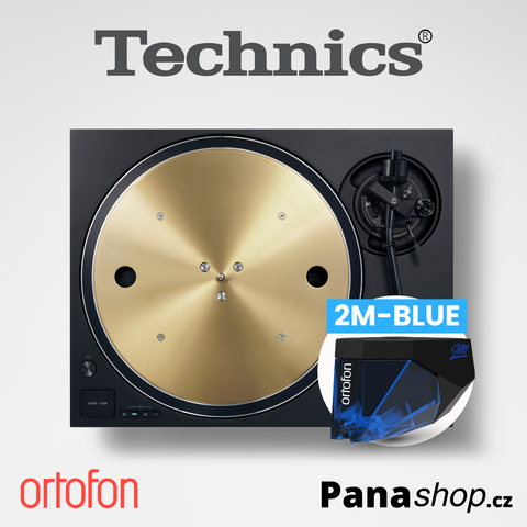 Technics SL-1300GE-K + zdarma přenoska Ortofon 2M-Blue